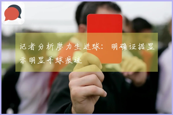 记者分析廖力生进球：明确证据显示明显手球痕迹